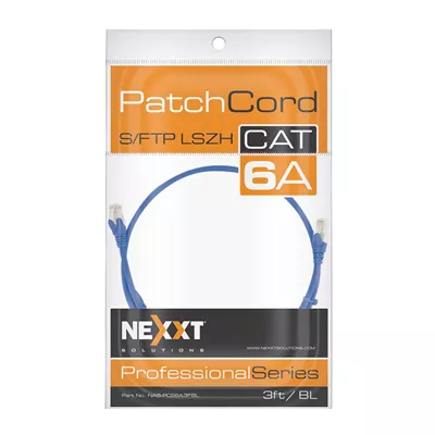 NEXXT PATCH CORD S/FTP CAT.6A MULTIFILAR 26AWG LSZH 3FT AZUL