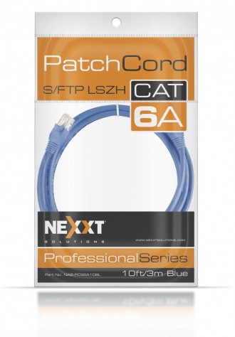 NEXXT PATCH CORD S/FTP CAT.6A MULTIFILAR 26AWG 7FT LSZH AZUL