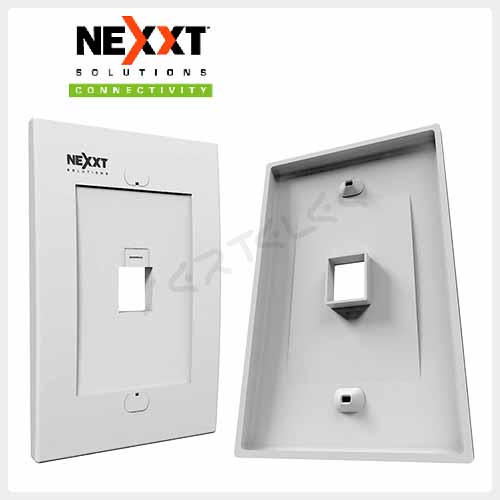 NEXXT PLACA DE PARED PARA CONECTORES KEYSTON 1 PTO WH