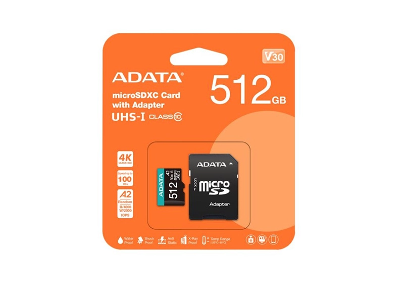 ADATA MEMORIA MICRO SDXC UHS-I CLASS10 256GB 100/25 MB/s