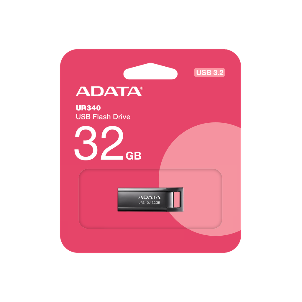 ADATA PEN DRIVE UR340 64GB USB 3.2 GEN1 NEGRO SIN TAPA
