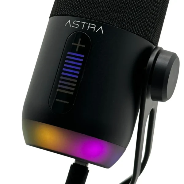 ASTRA MICROFONO AURA RGB CONEXIÓN XLR USB C NEGRO