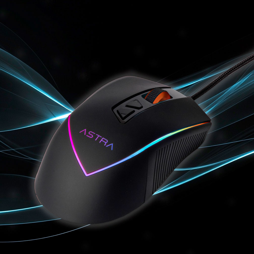 ASTRA MOUSE GAMRGB ALAMBRICO USB 9 BOTONES DPI 12800