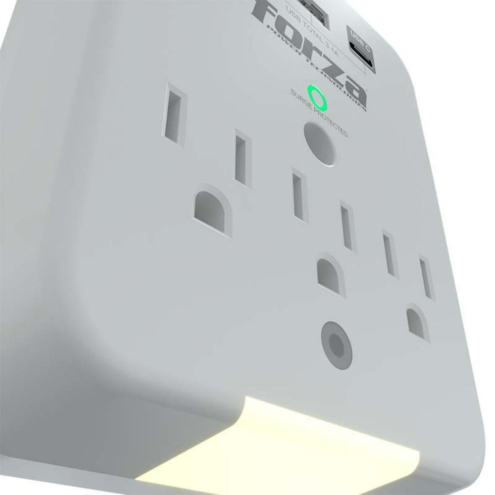 FORZA PROTECTOR CONTRA SOBRETENSION PARED 110V 3