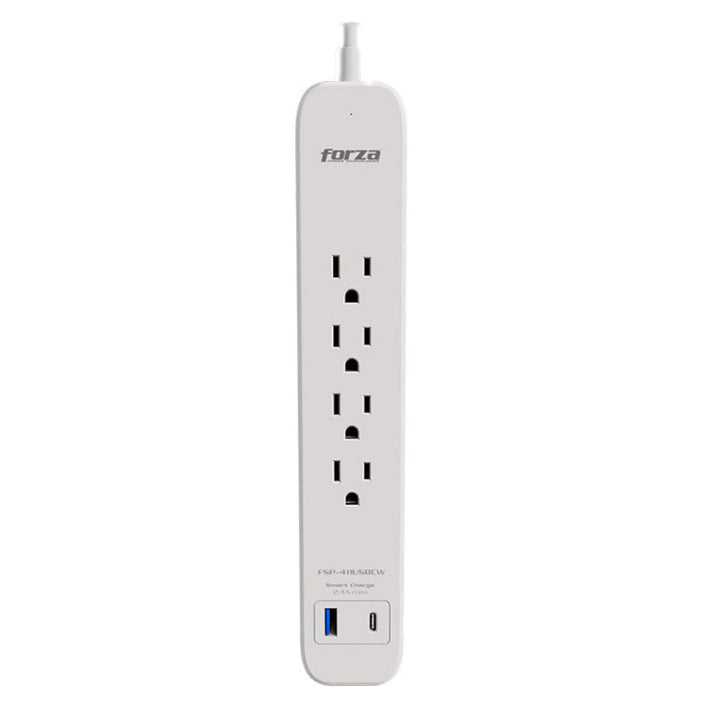 FORZA REGLETA 1625W 4 TOMAS 110V/220V + 1 TOMA USB-A +