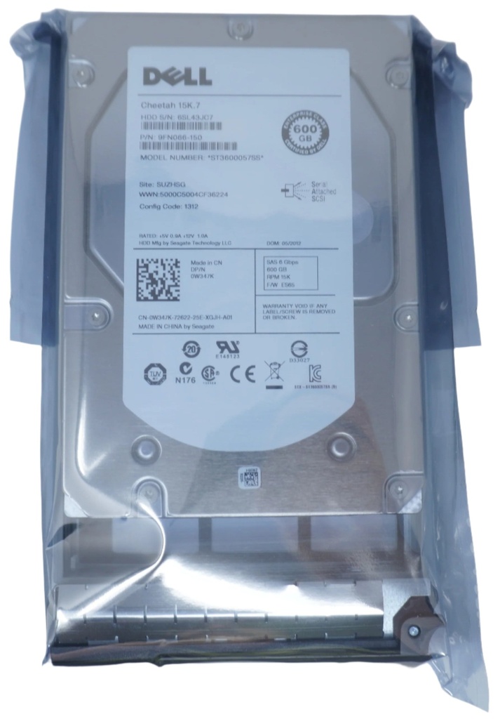 DELL W347K 600GB 15K RPM 6Gb/S 3.5" SAS SERVER HD