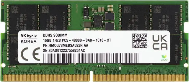 SKHYNIX MEMORIA 16GB 1RX8 PC5 56000 EDO UDIMM EC4 SERVIDORES