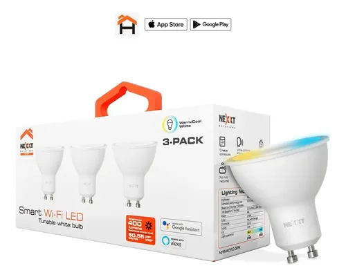 NEXXT BOMBILLO LED INTELIGENTE 110V-MR16 WIFI BLANCO 3 PACK