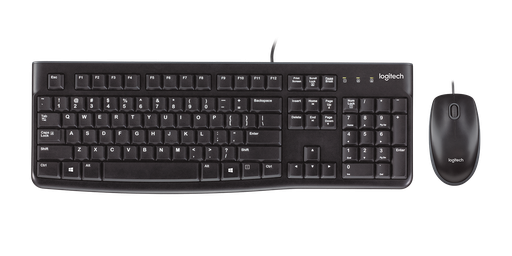 [920-004428] LOGITECH COMBO TECLADO Y MOUSE MK120 ALAMBRICO NEGRO ESPANOL