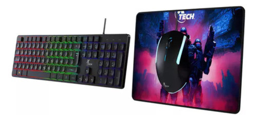 [XTK535S] XTECH COMBO TECLADO MOUSE ALAMBRICO GAMMOUSEPAD (XTK-535S)