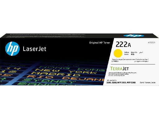 [W2222A] HP TONER LASERJET 222A AMARILLO IMP 3203, 3288, 3303, 3388