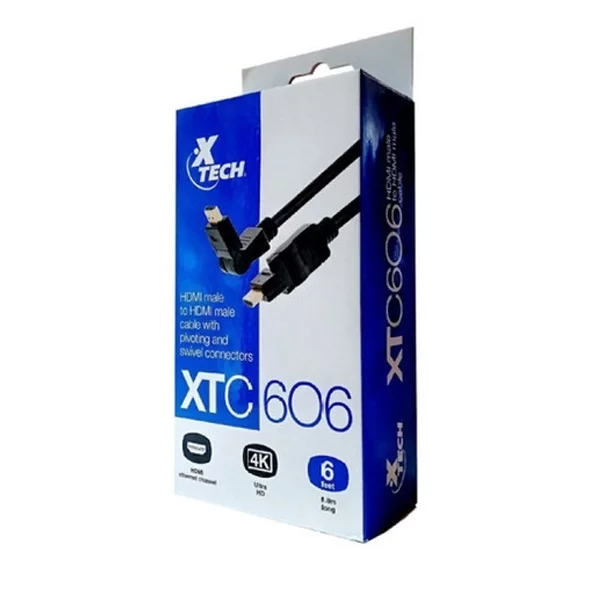 [XTC606] XTECH CABLE HDMI MACHO A HDMI MACHO GIRATORIO