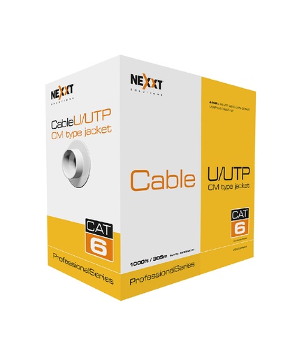 [AB356NXT31] NEXXT BOBINA CABLE UTP CAT.6 VELOCIDADES GIGA 4 PARES