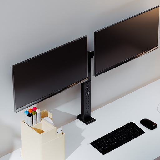 KLIPXTREME SOPORTE 2 MONITORES HASTA 32" REGLETA