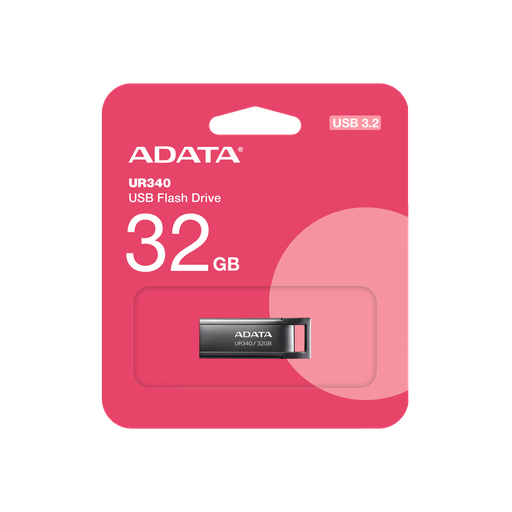[AROY-UR340-64GBK] ADATA PEN DRIVE UR340 64GB USB 3.2 GEN1 NEGRO SIN TAPA