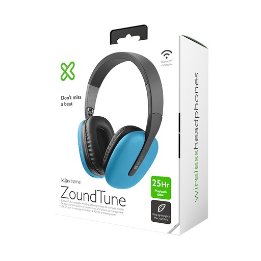 KLIPXTREME AUDIFONOS ZOUNDTUNE WIRELESS BT AZUL (KWH-010BL)
