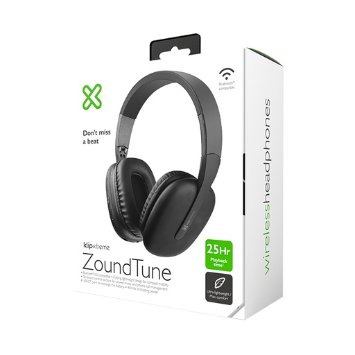 KLIPXTREME AUDIFONOS ZOUNDTUNE WIRELESS BT NEGRO (KWH-010BK)