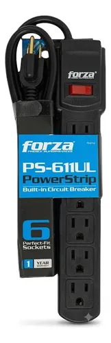 [PS611UL] FORZA REGLETA 1800W 120V 6 X NEMA UNIVERSAL 5-15R