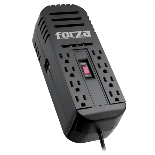 [FVR2201] FORZA REGULADOR VOLTAJE FORZA 2200VA / 1100W. 8 TOMAS